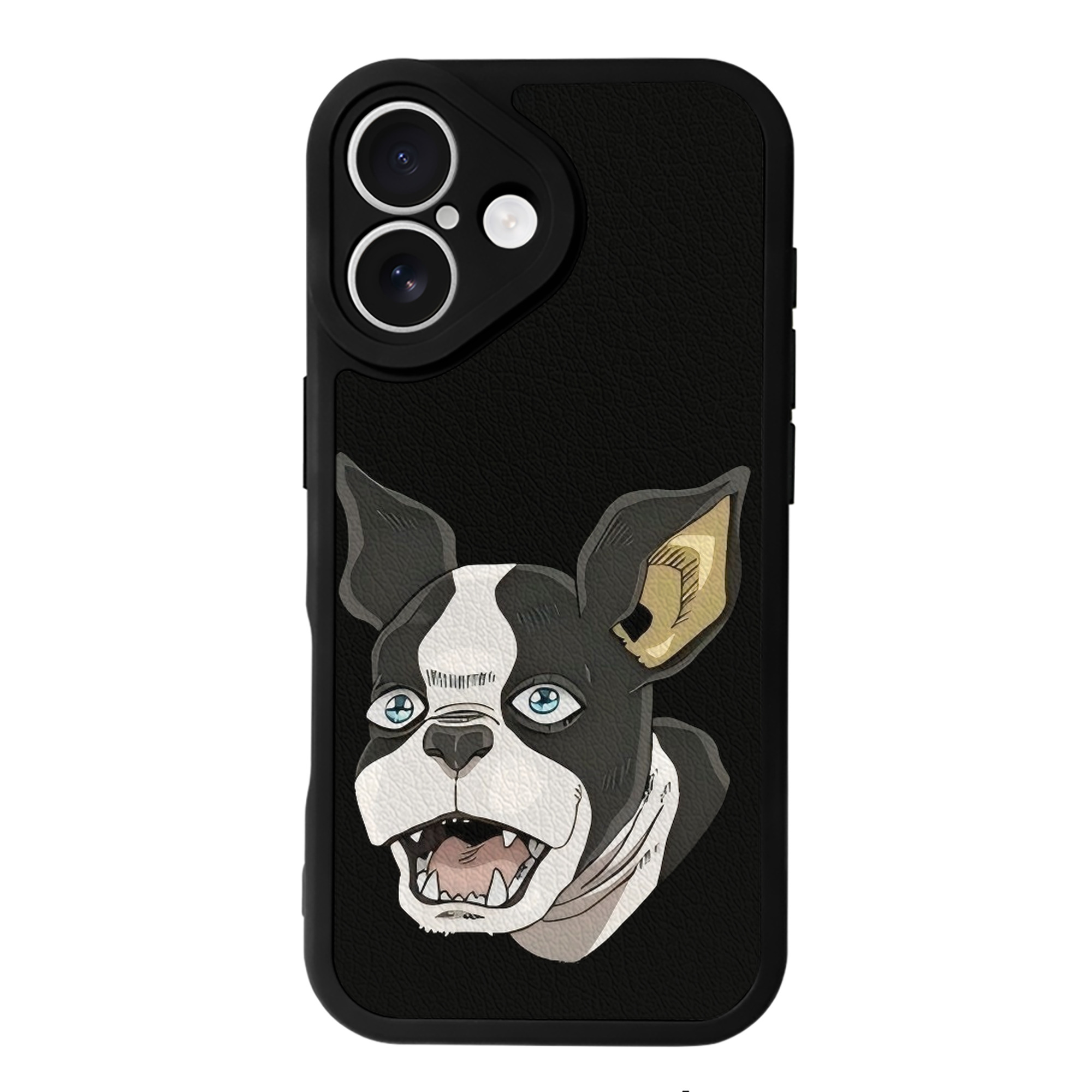 （画像用） ジョジョの奇妙な冒険 イギー JoJo's Bizarre Adventure Iggy 【iPhone 16シリーズ対応】シリコンスマホケース（レザー調） 材質：シリコン